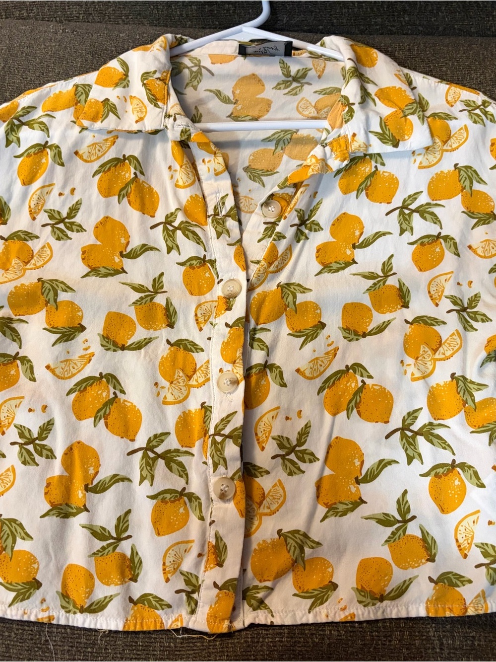 Milk & Honey, Lemon Button Down Blouse